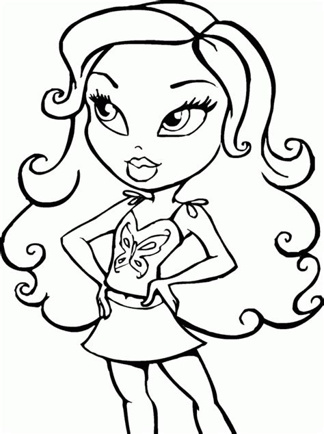 Bratz Dolls Coloring Pages Printable Clip Art Library