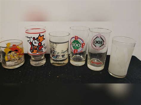 Collectible Glasses Garfield Burger King Currier And Ives And Roy Rogers