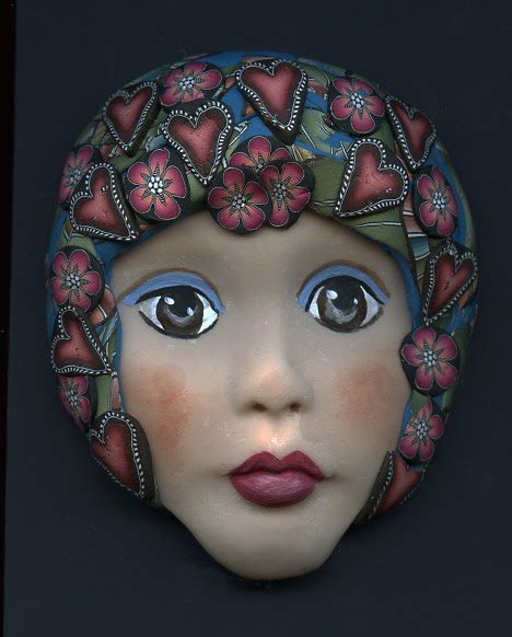 Linsart Creations in Clay: Larger Art Doll Faces With Hats