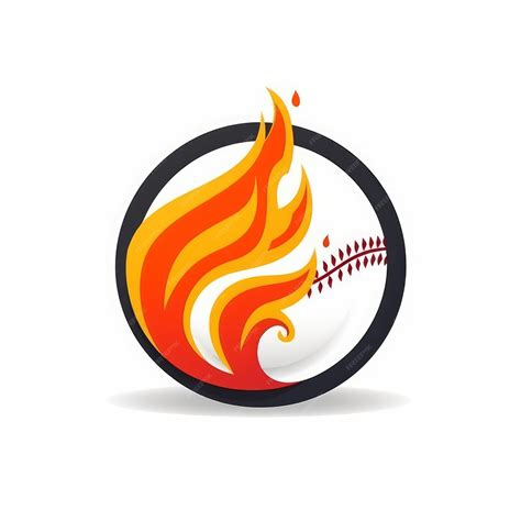 Premium Ai Image Burning Passion Baseball S Blazing Icon On A Pure White Canvas