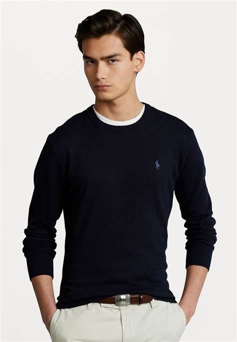 Polo Ralph Lauren Long Sleeve Striktrøje Hunter Navymørkeblå Zalandodk