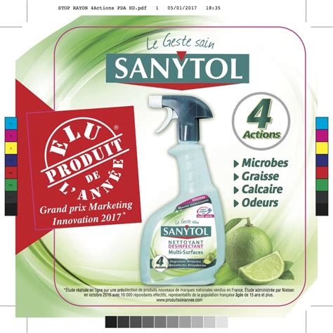 Sanytol Pistolet Nettoyant Désinfectant Multi Surfaces 4 Actions