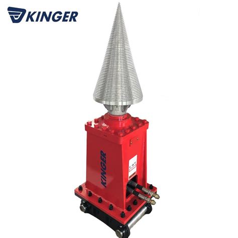 Hydraulic Screw Cone Wood Log Splitter Attachments For Excavator