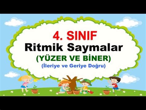 S N F Matematik Y Zer Ve Biner Ritmik Sayma Youtube