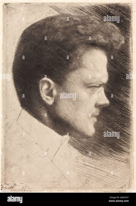 Self portrait profile Pankiewicz Józef 1866 1940 Stock Photo Alamy