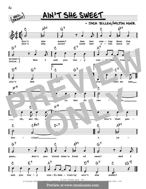 Aint She Sweet The Beatles By M Ager Sheet Music On Musicaneo