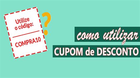 Como Utilizar Cupons De Desconto YouTube