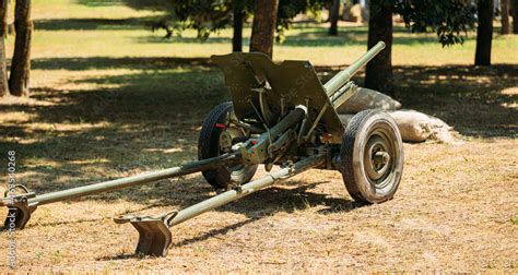 Russian Soviet 45mm Anti Tank Gun It Was The Main Anti Tank Weapon Of