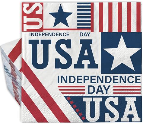 Amazon Anydesign Pcs Th Of July Paper Napkins Patriotic