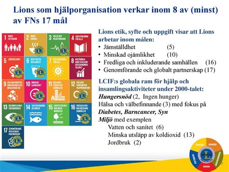 Lions och miljön Miljömedveten hjälporganisation Sveriges Lions pris