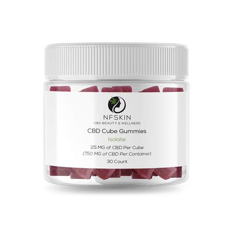 Cbd 25mg Isolate Cube Gummy 30 Count Nf Skin