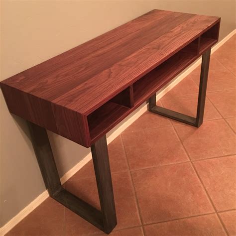 Diy Walnut Desk With Steel Legs Rwoodworking