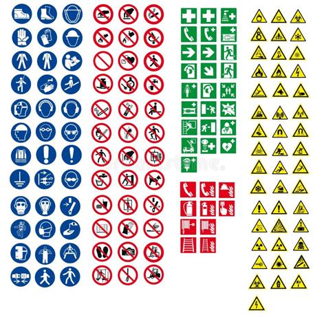 Sicurezza Dei Simboli Iso Illustrazione Vettoriale Illustrazione