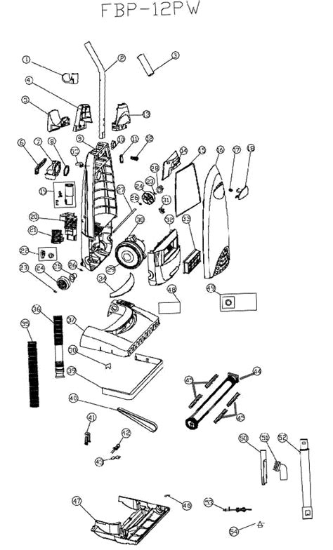 Schematic And Parts List For Fuller Brush Model FBP12PW VacuumsRUs