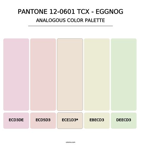 Pantone 12 0601 Tcx Eggnog Color Palettes