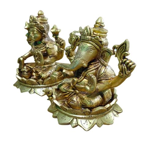 Golden Brass Laxmi Ganesha Statue Home At Rs 470piece In Aligarh Id