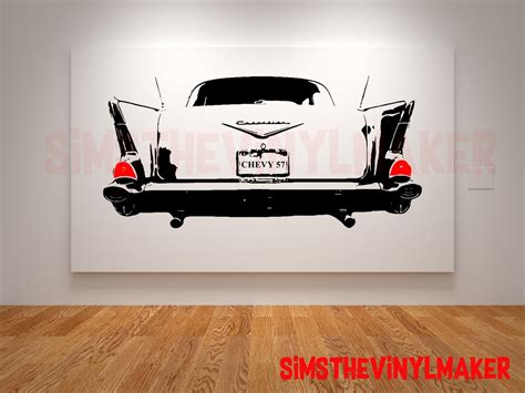 Large Hot Rod Decal Hot Rod Vinyl Sticker Bel Air Decal Hot Rod Decor Chevy Wall