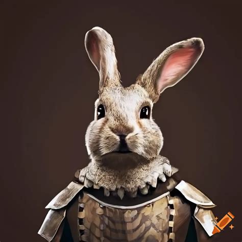 Rabbit Dressed In Armor On Craiyon