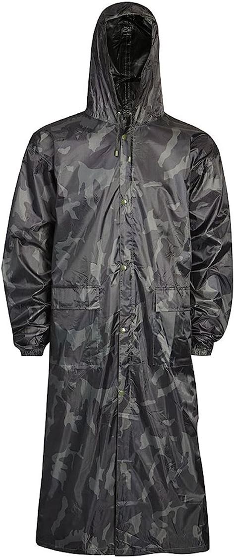 Chaqueta De Lluvia Larga Para Hombre Kagoul Wet Work Ej Rcito De Pesca