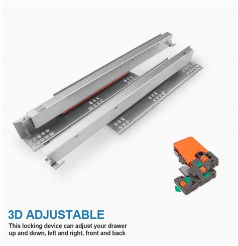 Roeasy D Rebound Drawer Slides Soft Close Ball Bearing Push Open