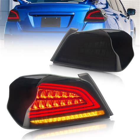 VLAND Full LED Subaru WRX STI Tail Lights 2015 2021 Smoked FlatFour