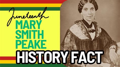 Happy Juneteenth Mary Smith Peake Mini History Lesson Youtube