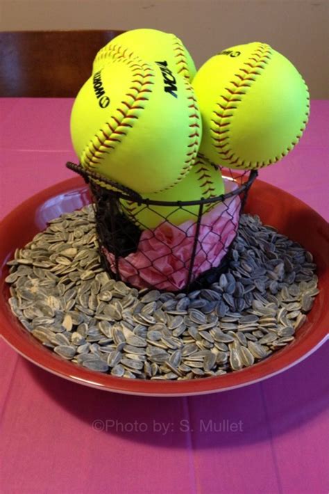 Party Centerpieces Softball Party Softball Birthday Parties