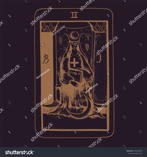 Vector Hand Drawn Tarot Card Deck Major Arcana Royalty Free Stock