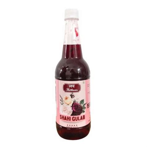 Love Mithaas Shahi Gulab Sarbat Syrup Packaging Type Plastic Bottle