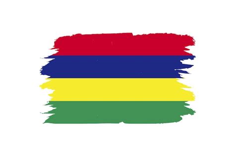 Premium Vector Flag Of Mauritius Flag Icon Standard Color