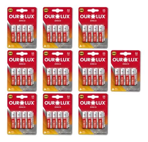 Pilhas Baterias Aa Ourolux Zinco A Blister C Mercadolivre