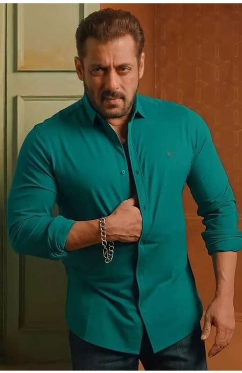 Salman Khan Photo Button Down Shirt Handsome Men Casual Shirt Dress