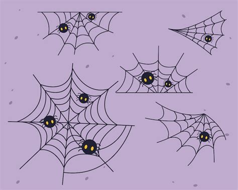 La colección de tela de araña linda para decorar sobre halloween en