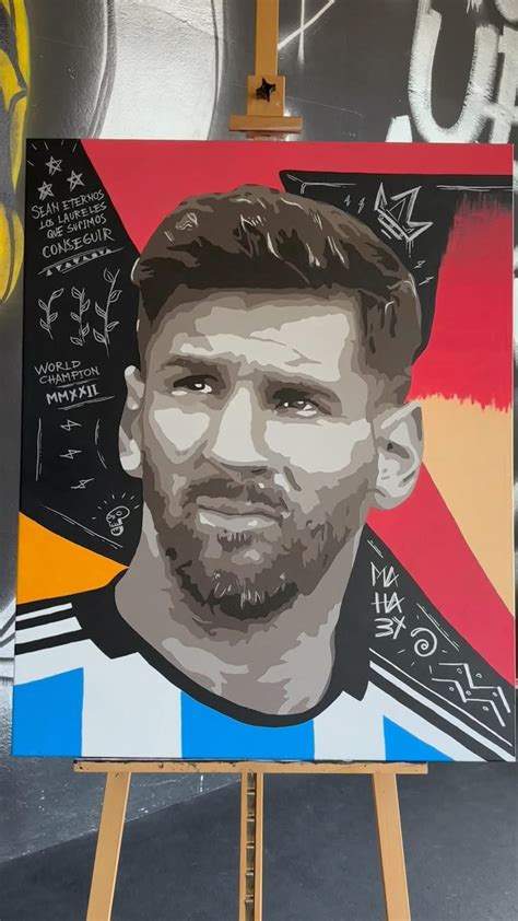 messi painting world cup