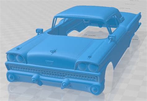 3d File Ford Fairlane 500 Galaxie Skyliner 1959 Printable Body Car 🚙 ・3d Printer Model To