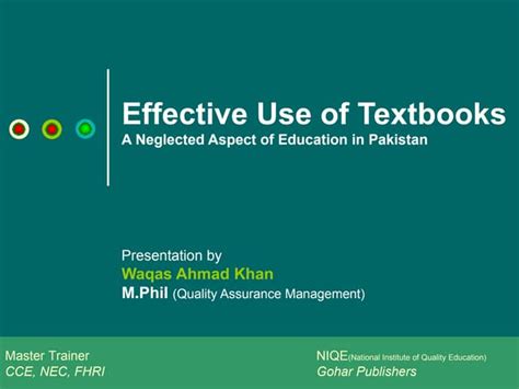 Effective Use Of Textbooks Ppt