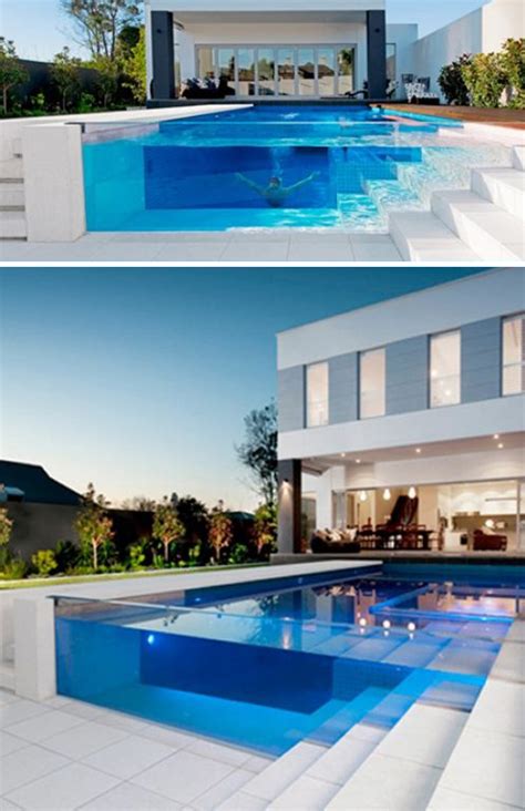 Amazing Glass Pool Walls Home Design And Interior