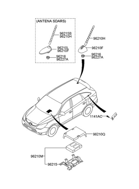 96210 0W000 Genuine Hyundai Combination Antenna Assembly