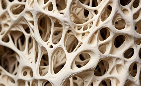 Premium AI Image | Bone tissue structure closeup