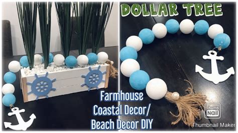 Dollar Tree Farmhouse Coastal Decor DIY Beach Decor DIY Beach