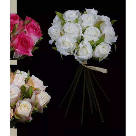 Bouquet De Mini ROSES Artificielles 25 Cm Bouquets Artificiels