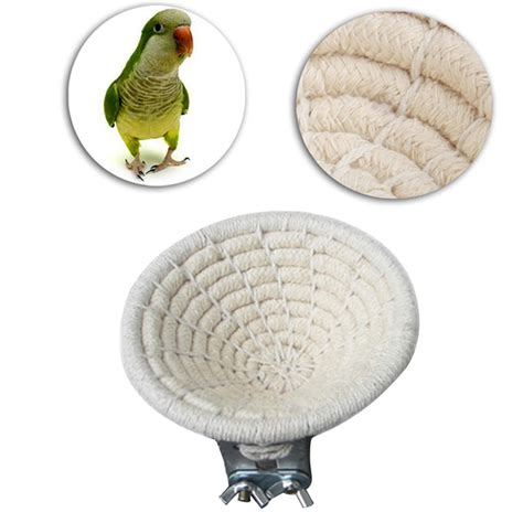 Handmade Cotton Weave Hemp Rope Nests Birds Breeding Hatching Nest Parrot Nesting Box Cage Hatch