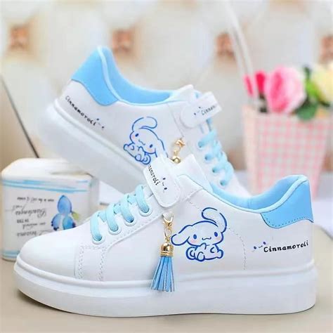 Sanrios Kawaii Anime Kuromi Cinnamoroll Cute Cartoon Mesh Board Shoes