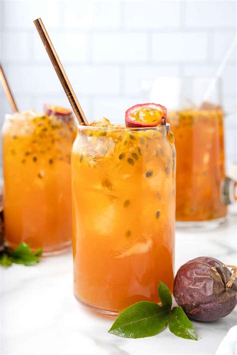 Passion Fruit Iced Tea Only 4 Ingredients Girl Gone Gourmet