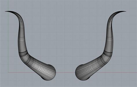 Horns01 pair of horns 3D model 3D printable | CGTrader