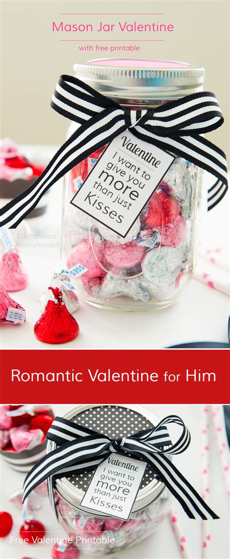 Craftaholics Anonymous® Mason Jar Valentine With Free Printable