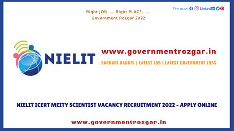 Nielit Recruitment Government Rozgar In India Sarkari Naukri