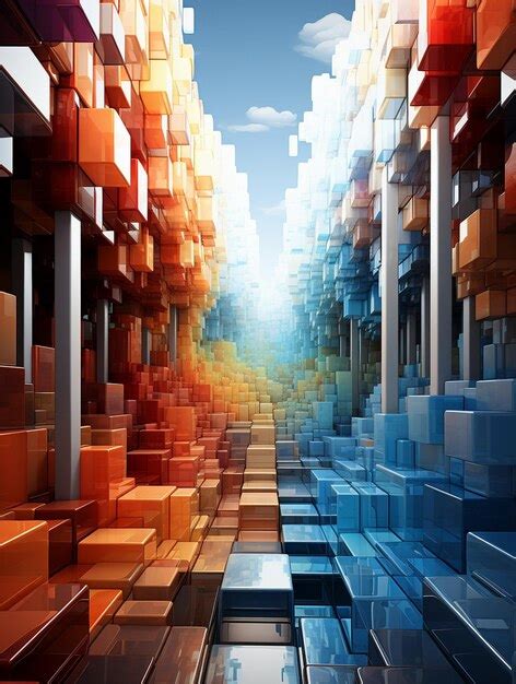 Premium Ai Image A Colorful Box In A Warehouse With Boxes Stacked On