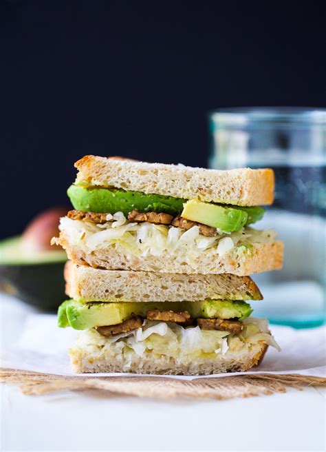 Tempeh Avocado And Sauerkraut Sandwich Making Thyme For Health