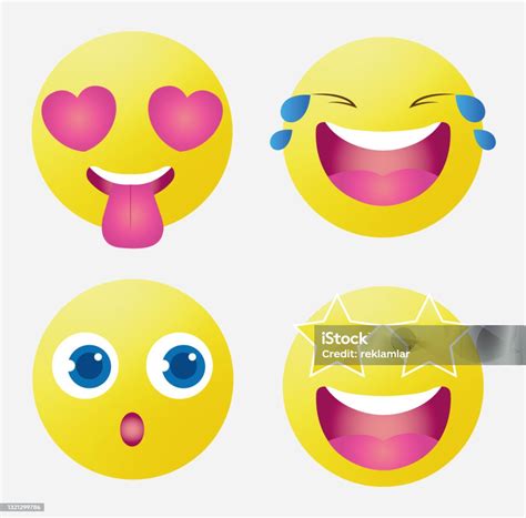 Ilustración De Conjunto De Emoticonos Más Populares Diseño Plano Diseño